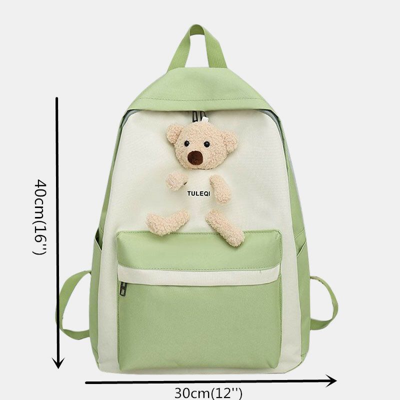 Mujeres 4pcs Oso Bolsa De Viaje Gran Capacidad Estudiantes Bolso Escolar Bolso Bandolera Mochila