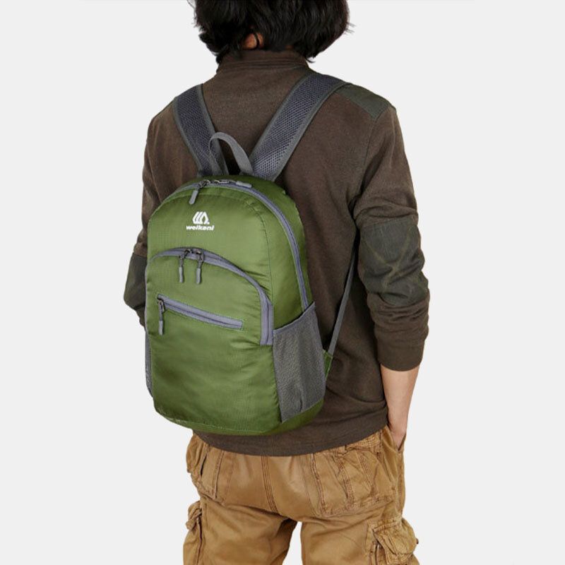 Mujeres Hombres Nylon Super Ligero Impermeable Plegable Portátil Deportes Al Aire Libre Mochila De Montañismo