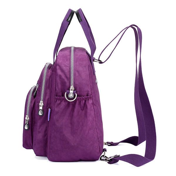 Mujeres Lady Nylon Elegante Mochila Multiusos Con Estilo Bolso De Viaje De Viaje