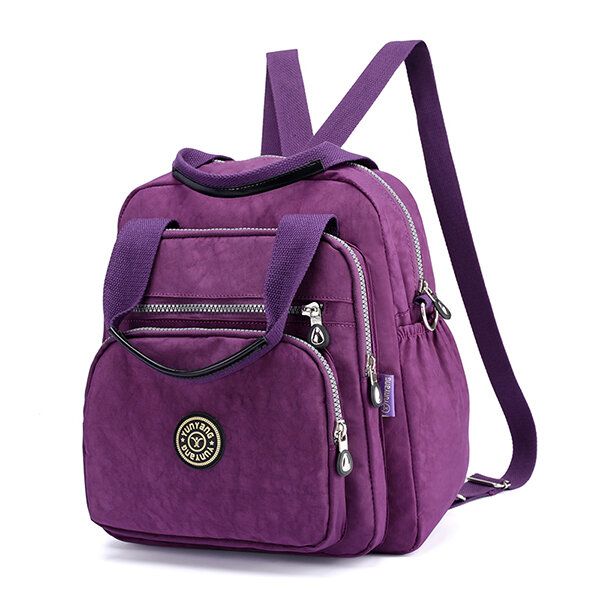 Mujeres Lady Nylon Elegante Mochila Multiusos Con Estilo Bolso De Viaje De Viaje