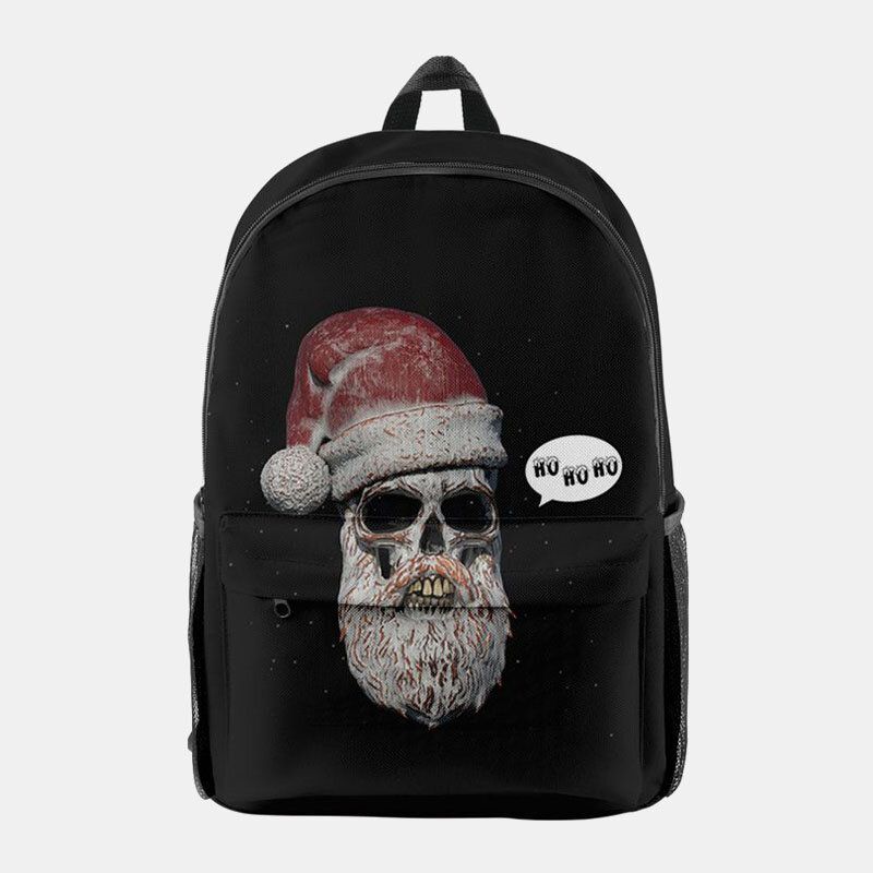 Mujeres Navidad Festivo Tridihombreional Elk Santa Claus Print Casual Universal School Bag Mochila