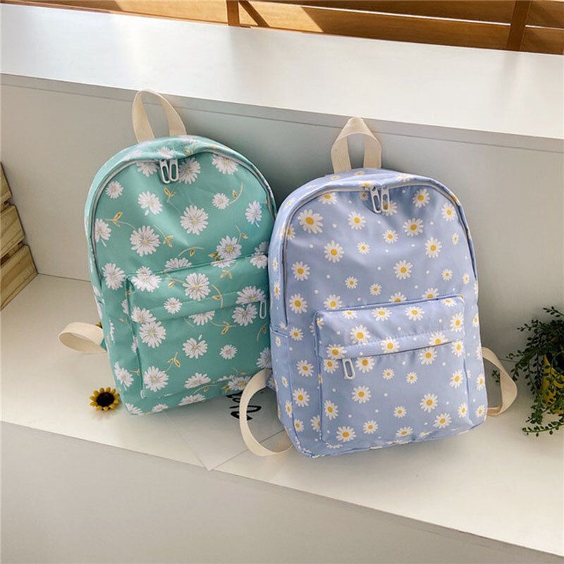 Mujeres Nylon Daisy Casual Campus Mochila Mochila Escolar