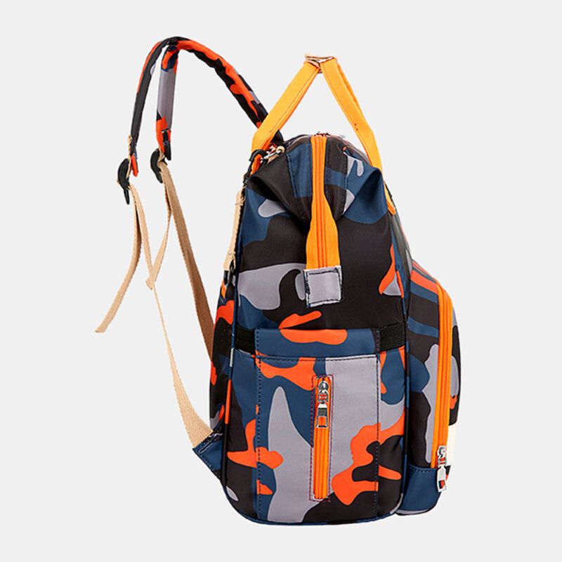 Mujeres Oxford Camo Mochila Impermeable De Gran Capacidad Multifuncional Bolsa De Mamá