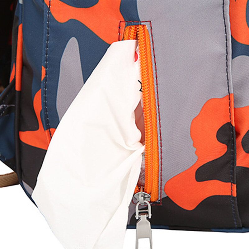 Mujeres Oxford Camo Mochila Impermeable De Gran Capacidad Multifuncional Bolsa De Mamá