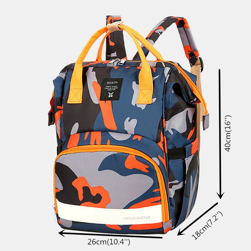 Mujeres Oxford Camo Mochila Impermeable De Gran Capacidad Multifuncional Bolsa De Mamá