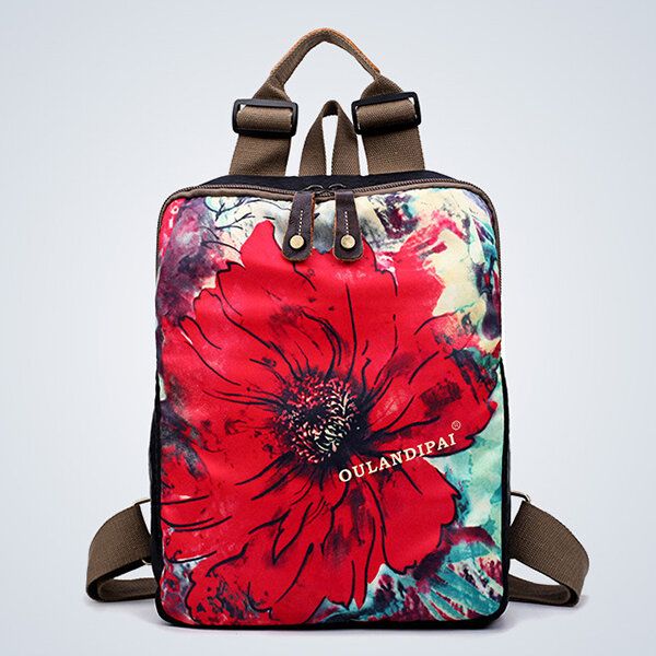 National Flower Handbags Multifuntion Hombro Mochila