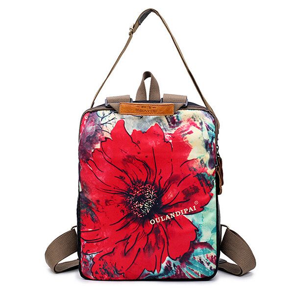 National Flower Handbags Multifuntion Hombro Mochila