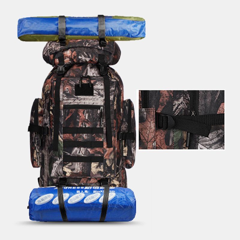 Unisex Oxford Ultraligero Escalable Transpirable Impermeable Gran Capacidad Montañismo Al Aire Libre 100l Mochilas Tácticas