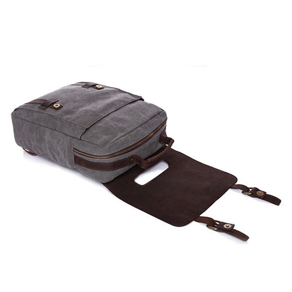 Vintage Canvas 15 Pulgadas Laptop Bag Mochila Hombres Mujeres