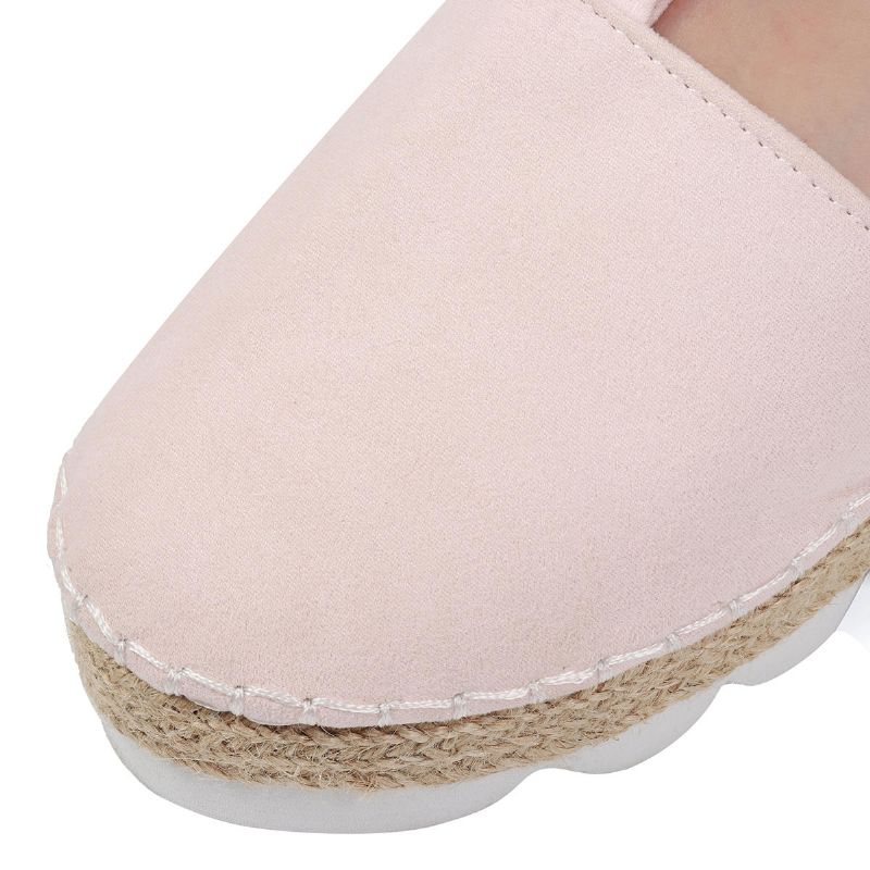 Alpargatas De Tiras Para Mujer Tallas Grandes Sandalias De Plataforma De Verano De Color Sólido Informal