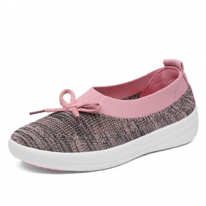 Calzado Casual Atlético Para Mujer Transpirable Tejido Exterior Zapatos Planos