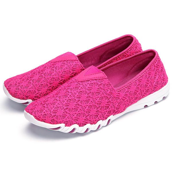 Hollow Out Mesh Slip On Mocasines Planos Transpirables