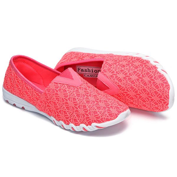 Hollow Out Mesh Slip On Mocasines Planos Transpirables