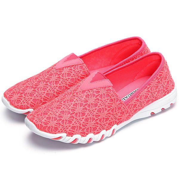 Hollow Out Mesh Slip On Mocasines Planos Transpirables