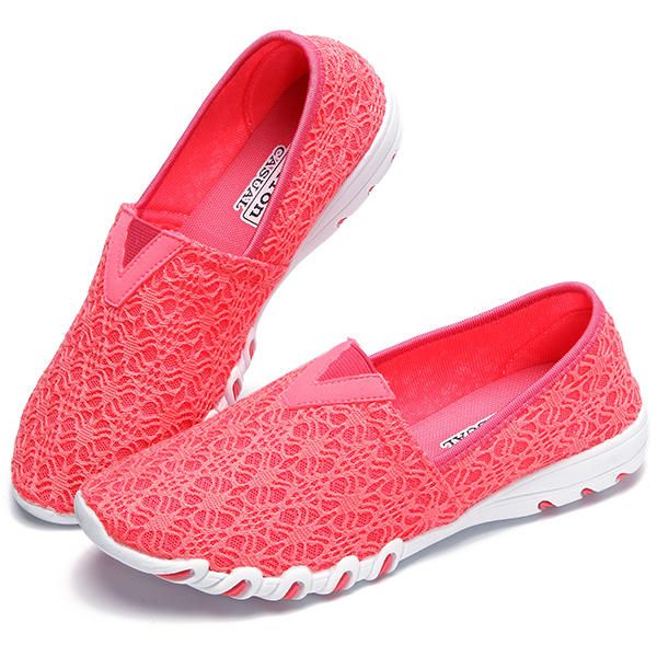 Hollow Out Mesh Slip On Mocasines Planos Transpirables