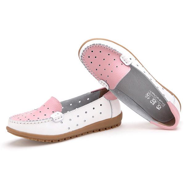 Hollow Out Soft Sole Casual Slip On Flat Mocasines Para Mujer