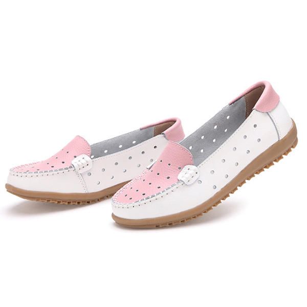 Hollow Out Soft Sole Casual Slip On Flat Mocasines Para Mujer