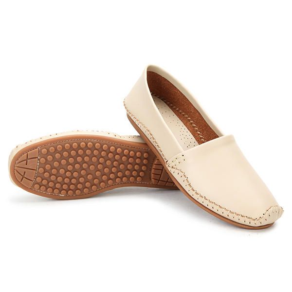 Laides Zapatos Planos Casual Slip On Flats Mocasines De Suela Blanda Mocasines Planos De Punta Redonda