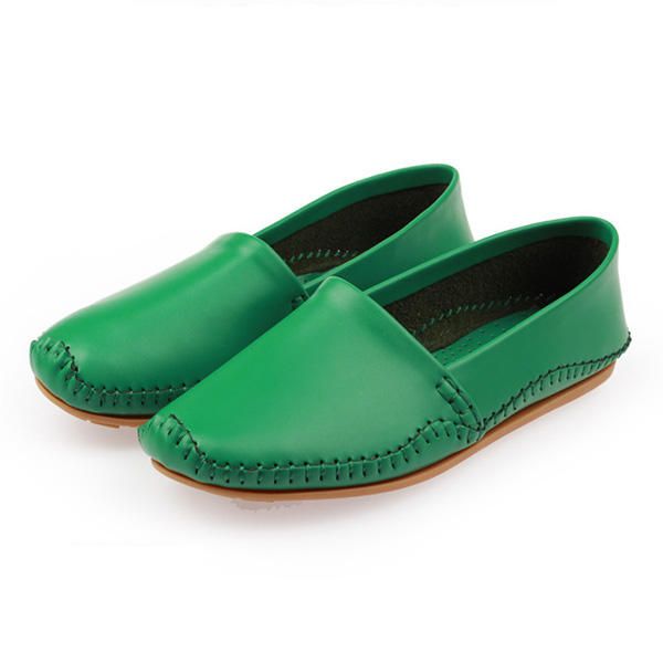 Laides Zapatos Planos Casual Slip On Flats Mocasines De Suela Blanda Mocasines Planos De Punta Redonda