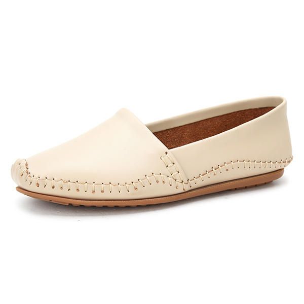 Laides Zapatos Planos Casual Slip On Flats Mocasines De Suela Blanda Mocasines Planos De Punta Redonda