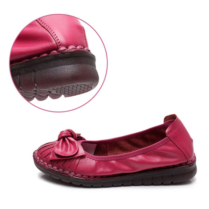 Mocasines Casuales Antideslizantes Cómodos Con Decoración Bowknot Para Mujer