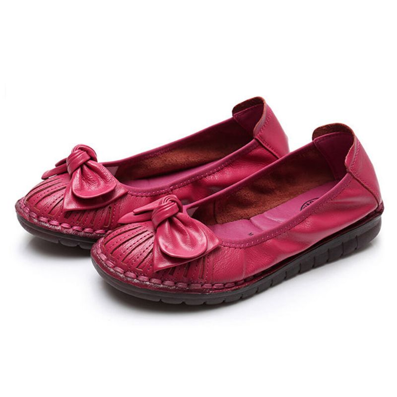 Mocasines Casuales Antideslizantes Cómodos Con Decoración Bowknot Para Mujer