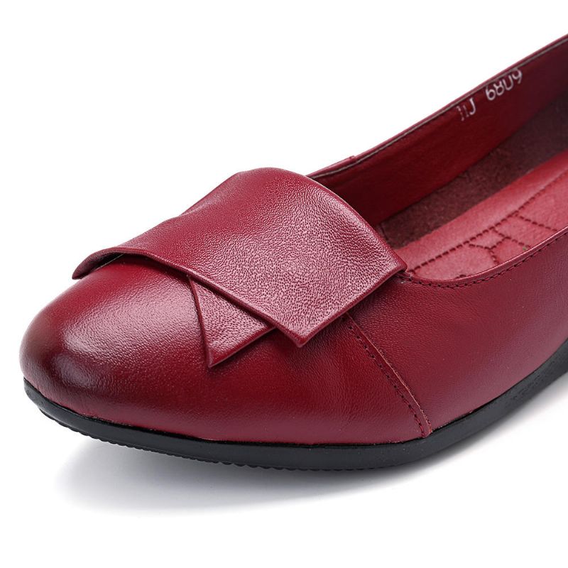 Mocasines Cómodos De Piel Suave Para Mujer