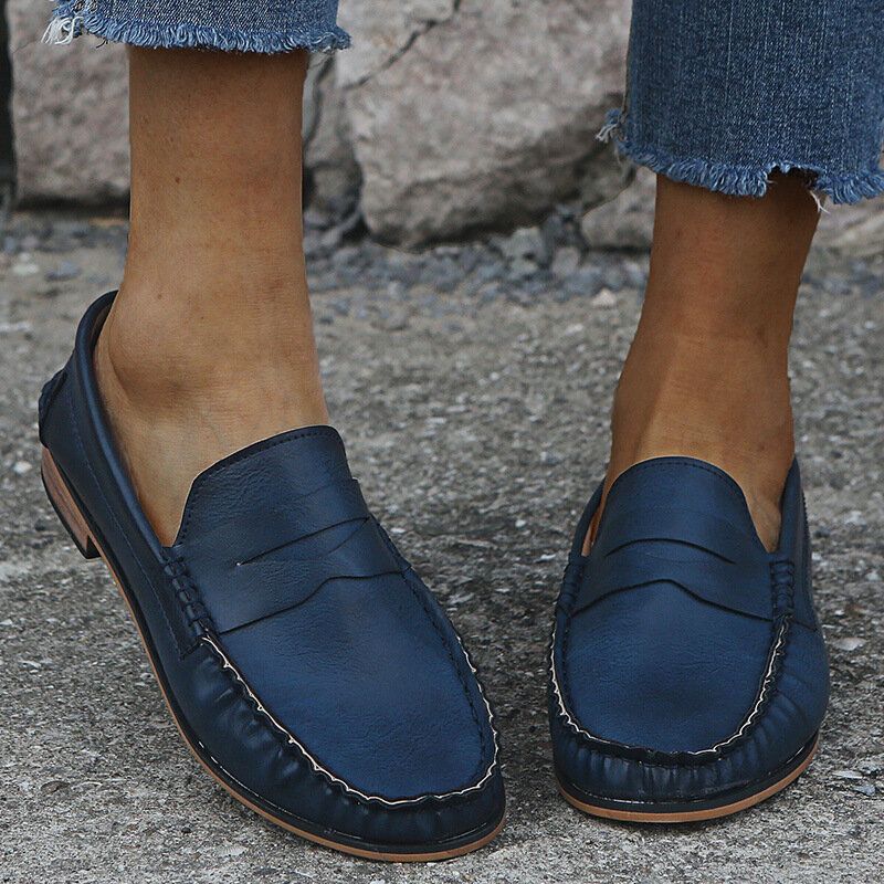 Mocasines Planos Casuales De Gran Tamaño Para Mujer Cómodos Y Cómodos