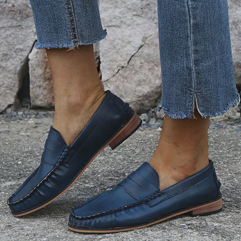 Mocasines Planos Casuales De Gran Tamaño Para Mujer Cómodos Y Cómodos