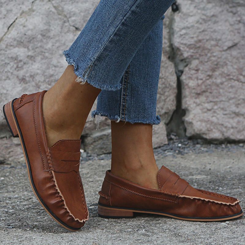 Mocasines Planos Casuales De Gran Tamaño Para Mujer Cómodos Y Cómodos