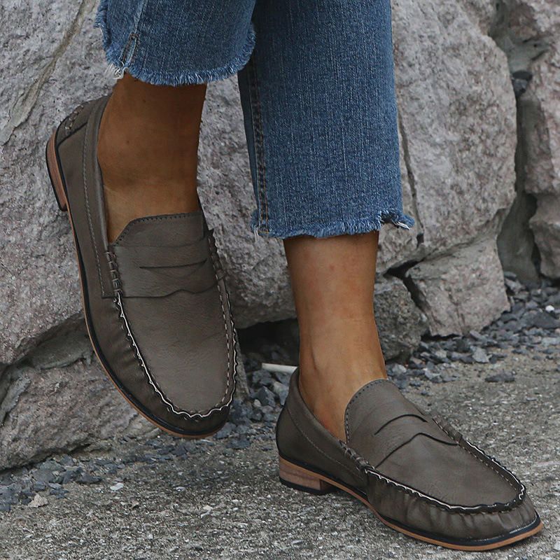 Mocasines Planos Casuales De Gran Tamaño Para Mujer Cómodos Y Cómodos