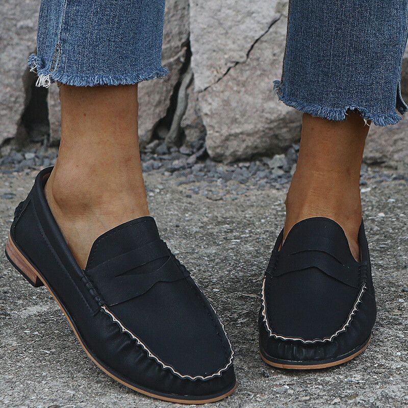 Mocasines Planos Casuales De Gran Tamaño Para Mujer Cómodos Y Cómodos