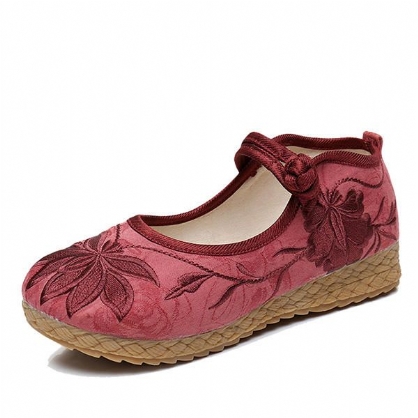 Mocasines Planos Casuales De Suela Suave Con Flores Bordadas Para Mujer