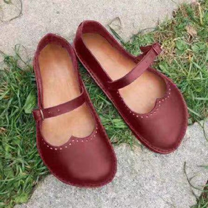 Mocasines Planos De Primavera Con Hebilla Cómoda Retro De Gran Tamaño Para Mujer