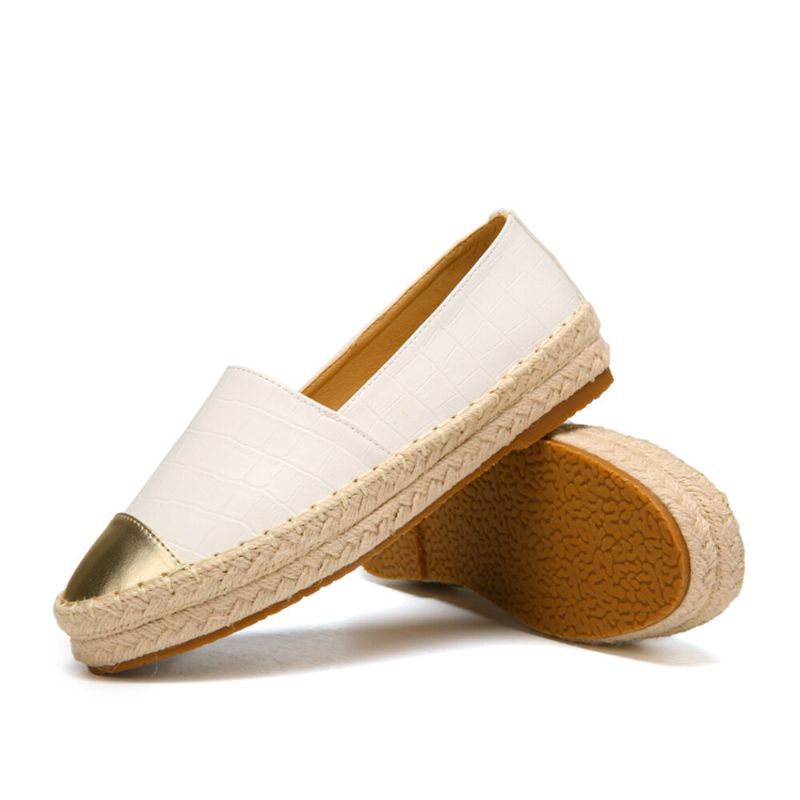 Mujeres Casual Empalme Slip On Alpargatas Mocasines Pisos Zapatos De Pescador