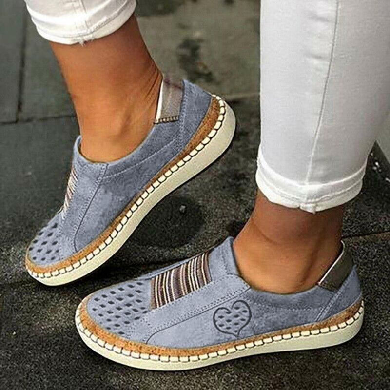 Mujeres Casual Hollow Out Transpirable Slip On Flats