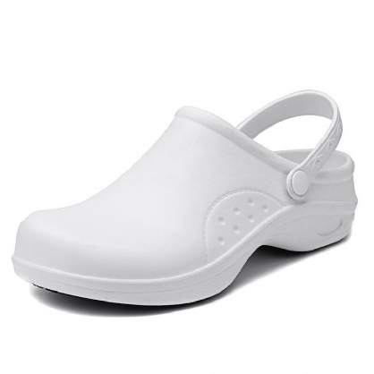 Mujeres Enfermería Médica Cocina Chef Slip On Slingback Shoes Flats