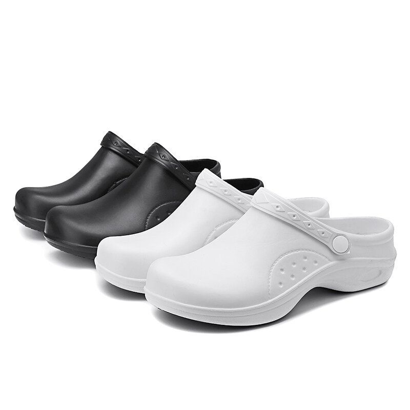 Mujeres Enfermería Médica Cocina Chef Slip On Slingback Shoes Flats