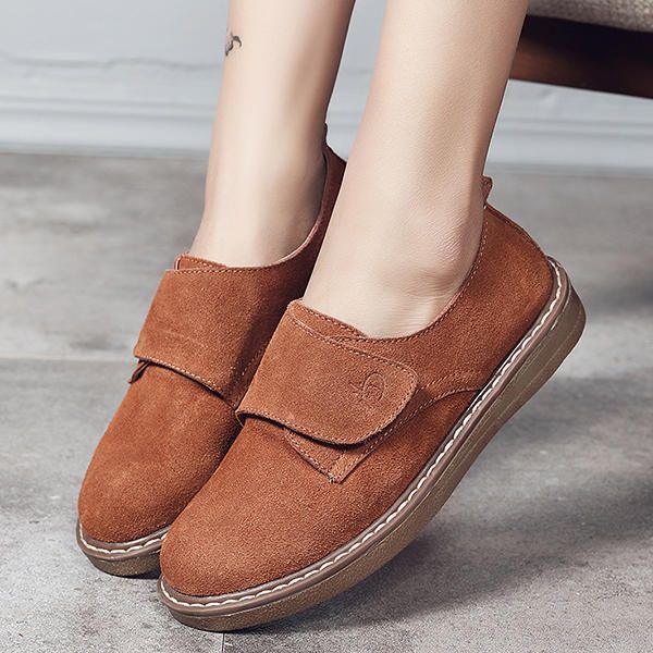 Mujeres Hook Loop Suede Lazy Casual Flats