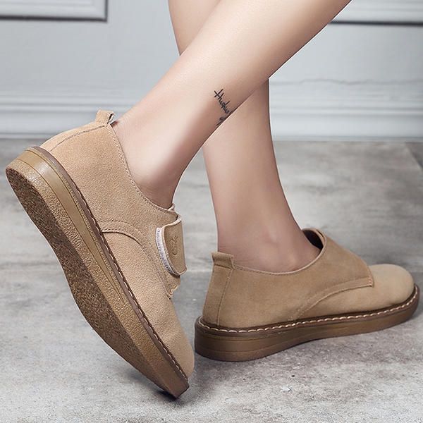 Mujeres Hook Loop Suede Lazy Casual Flats