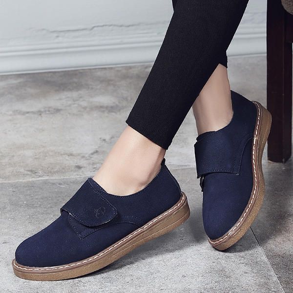 Mujeres Hook Loop Suede Lazy Casual Flats