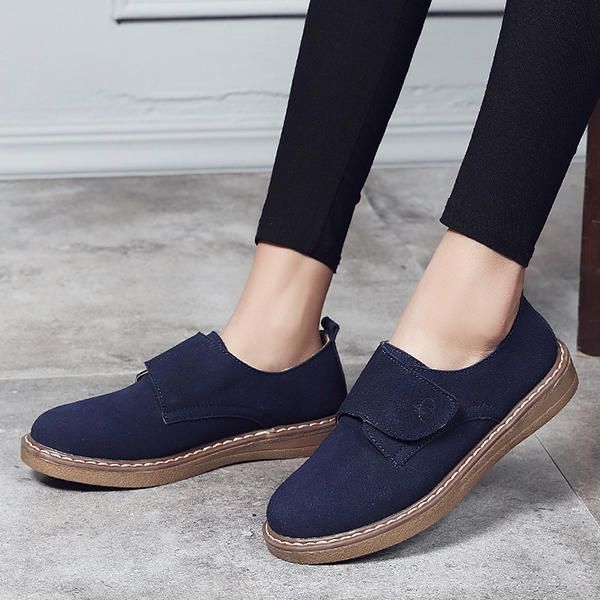 Mujeres Hook Loop Suede Lazy Casual Flats