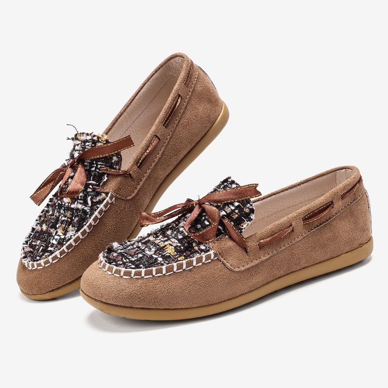 Mujeres Mariposa Nudo Decoración Pequeña Fragancia Viento Cómodo Transpirable Casual Slip On Mocasines