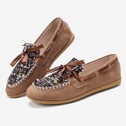 Mujeres Mariposa Nudo Decoración Pequeña Fragancia Viento Cómodo Transpirable Casual Slip On Mocasines