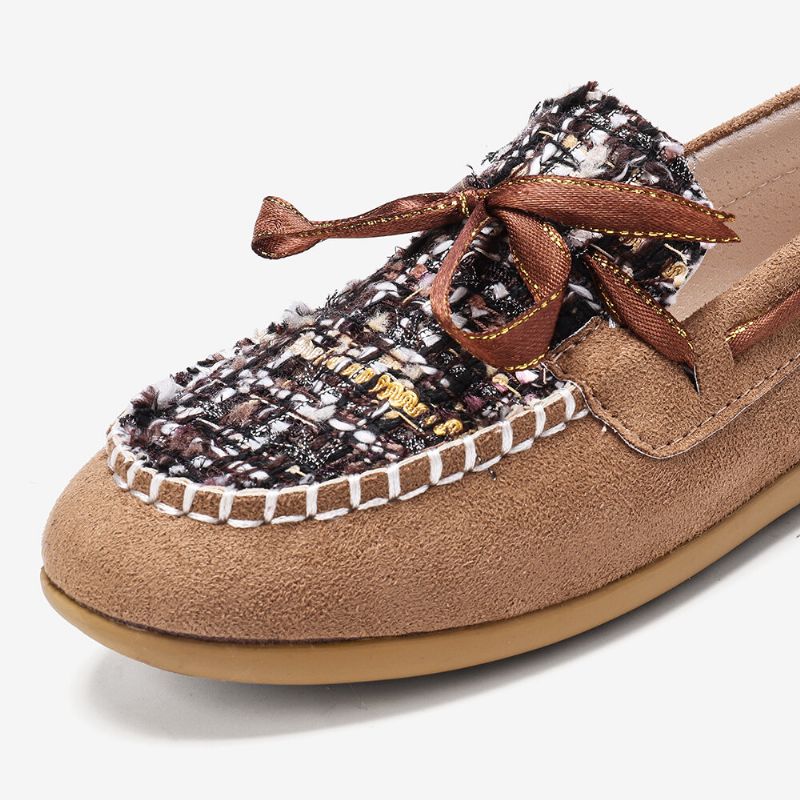 Mujeres Mariposa Nudo Decoración Pequeña Fragancia Viento Cómodo Transpirable Casual Slip On Mocasines