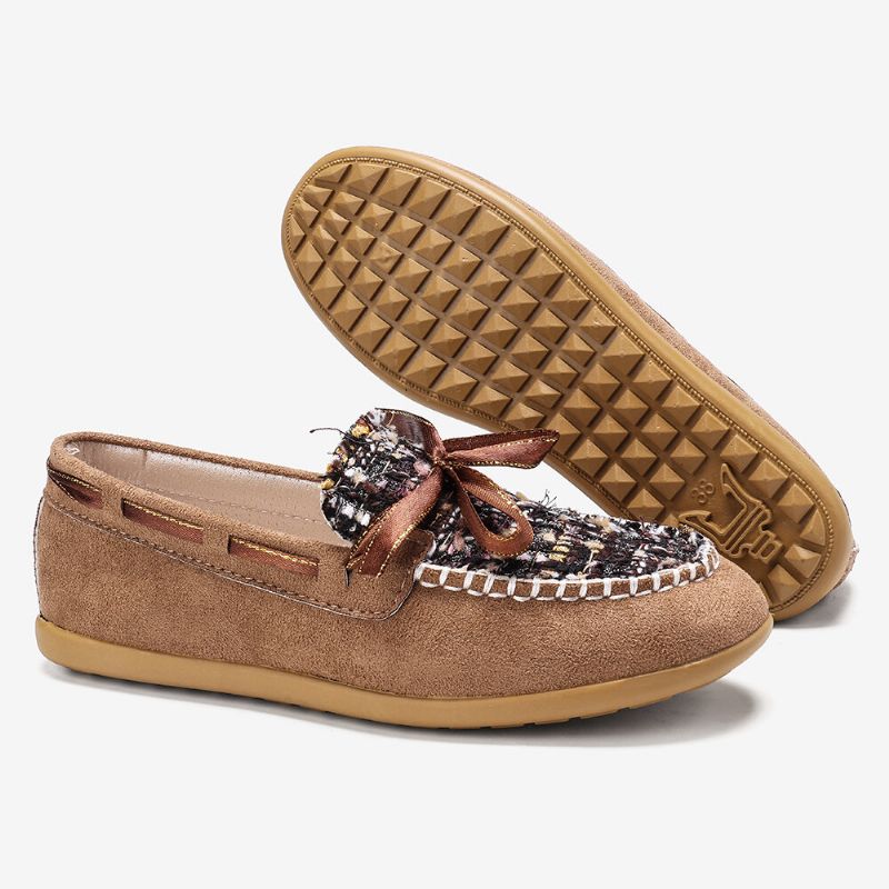 Mujeres Mariposa Nudo Decoración Pequeña Fragancia Viento Cómodo Transpirable Casual Slip On Mocasines