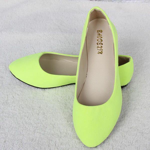 Mujeres Pisos Casual Suave Cómodo Punta Puntiaguda Slip On Ladies Mocasines Zapatos Planos