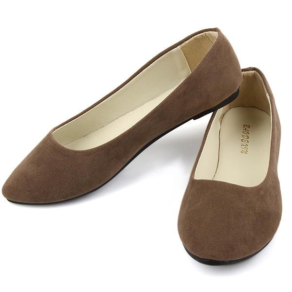 Mujeres Pisos Casual Suave Cómodo Punta Puntiaguda Slip On Ladies Mocasines Zapatos Planos