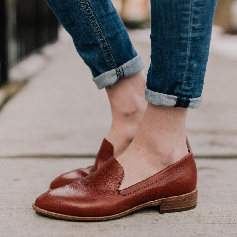 Zapatos Oxford De Gran Tamaño Mocasines Planos De Color Puro Para Mujer