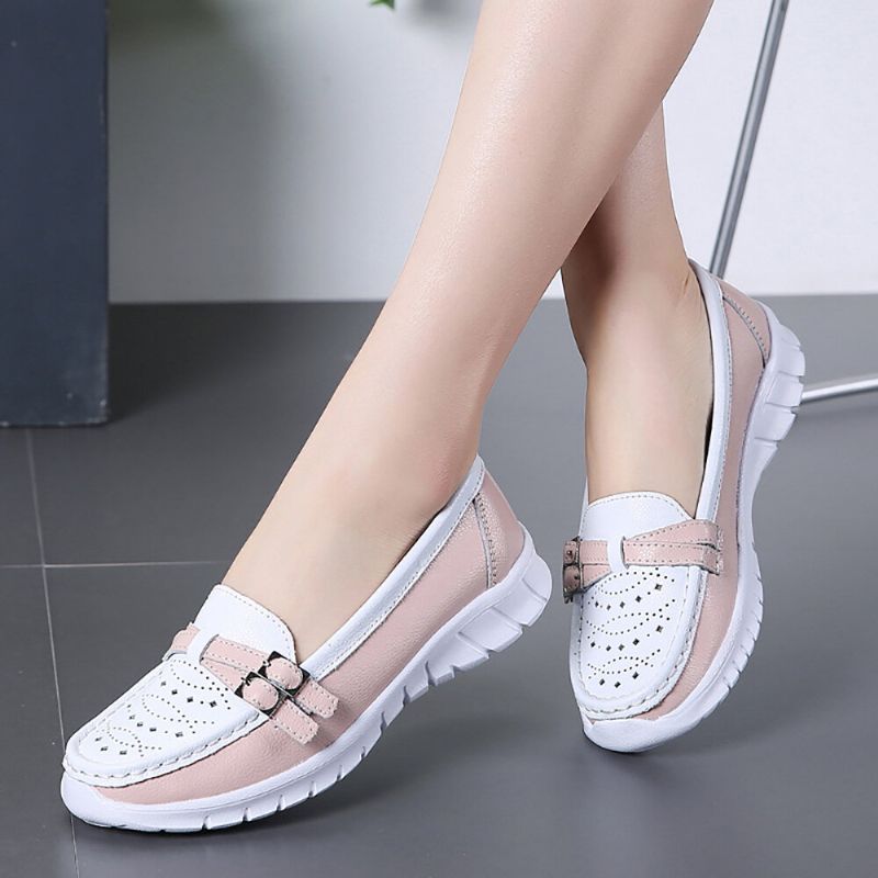 Zapatos Planos Casuales Antideslizantes Para Mujeres Que Caminan Holow